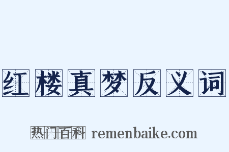 红楼真梦反义词是什么意思的图片